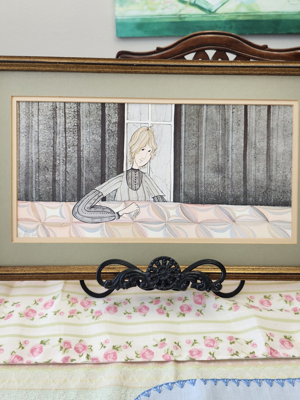 P Buckley Moss Signed Print My Fair Ladies 100/1000 Framed Offset Lithograph